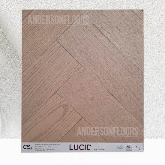 Canadian Standard, LUCID Herringbone 6” x 3/4" Engineered Hardwood - Nature Canadian Standard, LUCID Herringbone 6” x 3/4" Engineered Hardwood - Nature